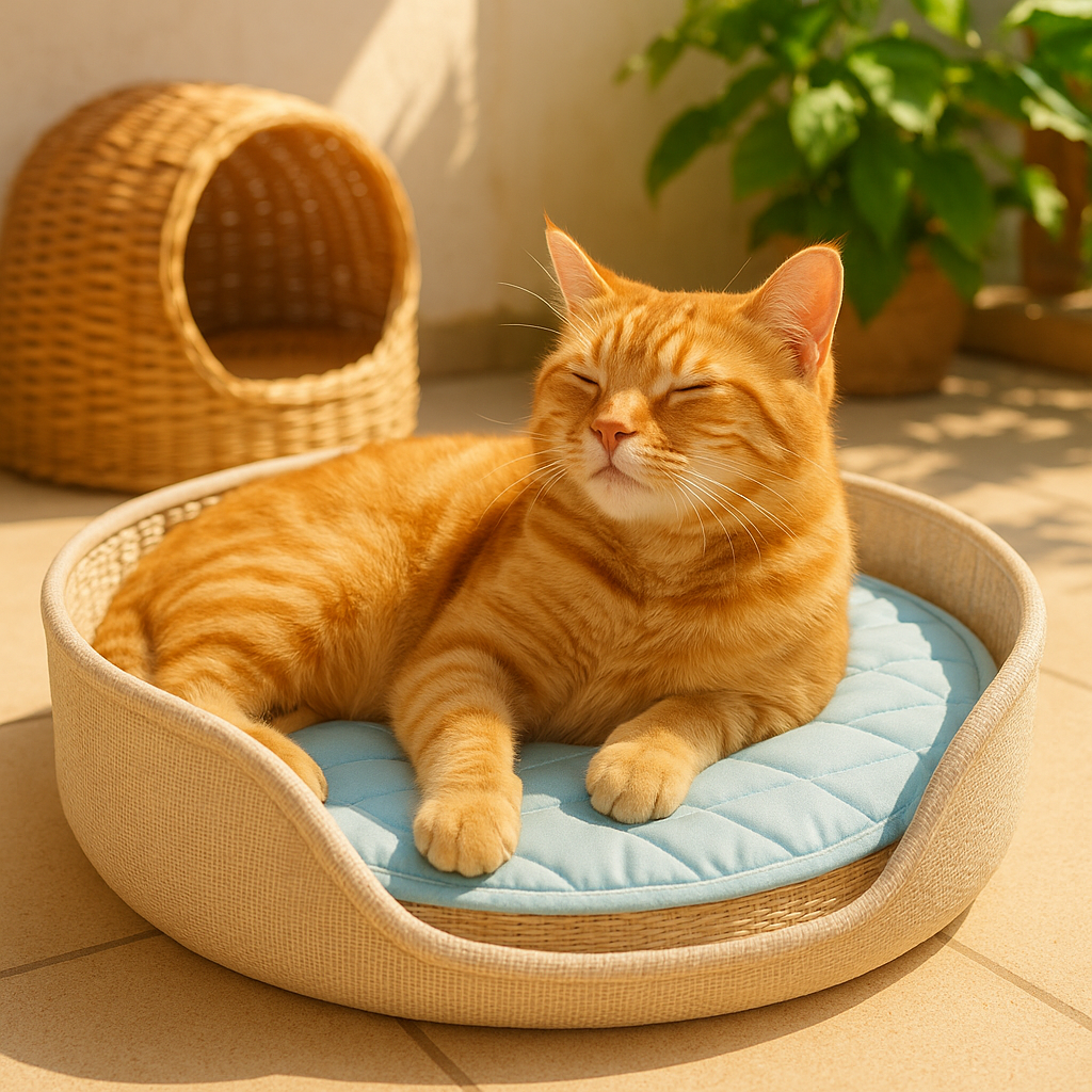 Kattenmanden in de zomer