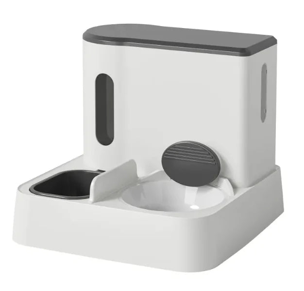 Automatische kattenvoerautomaat en waterdispenser met dubbele voerbak