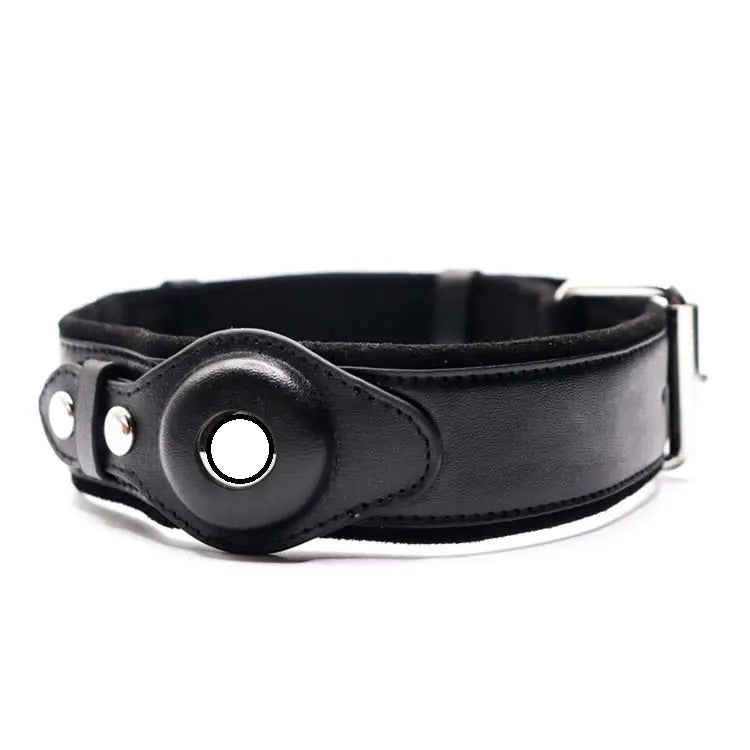 leren hondenhalsband met locatiezoeker