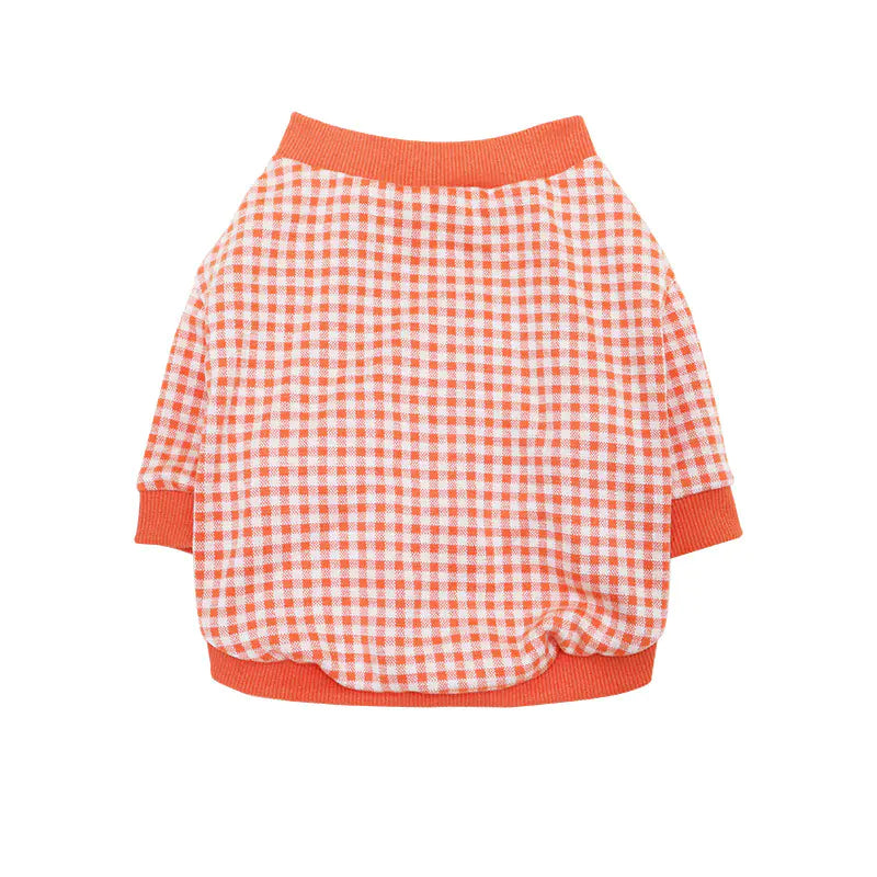 Fadou Plus fluwelen geruite hondensweater voor herfst/winter