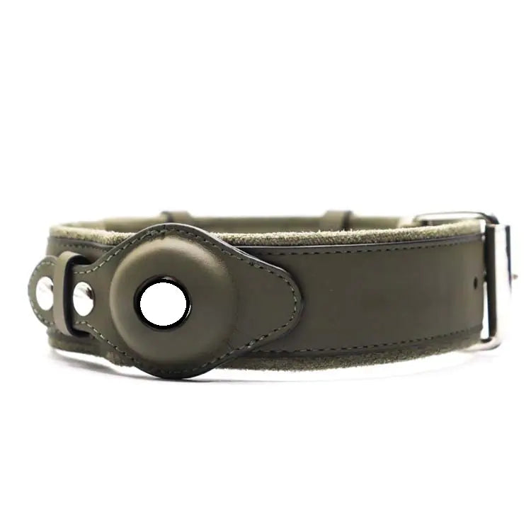 leren hondenhalsband met locatiezoeker