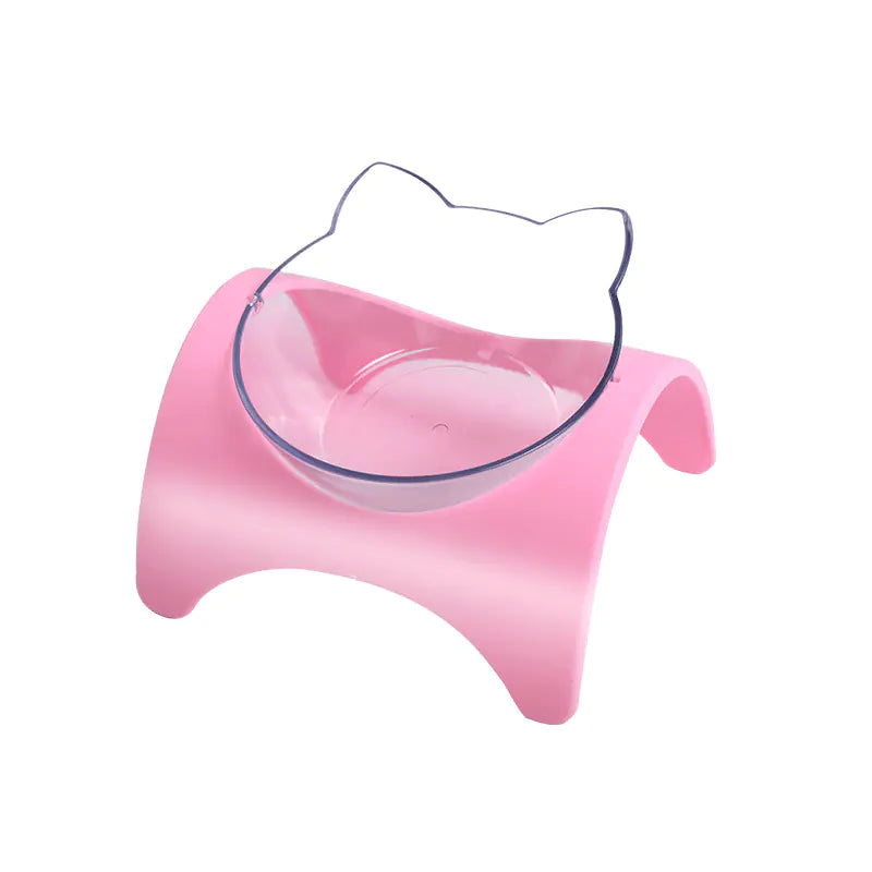 Cat Ears Double Bowl with Automatic Water Dispenser