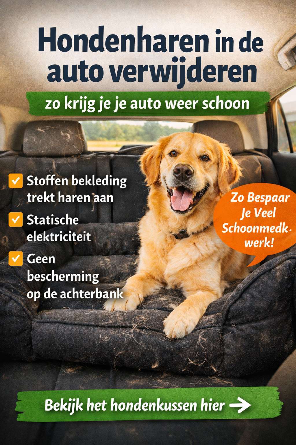 Hondenharen in de auto verwijderen – zo krijg je je auto weer schoon