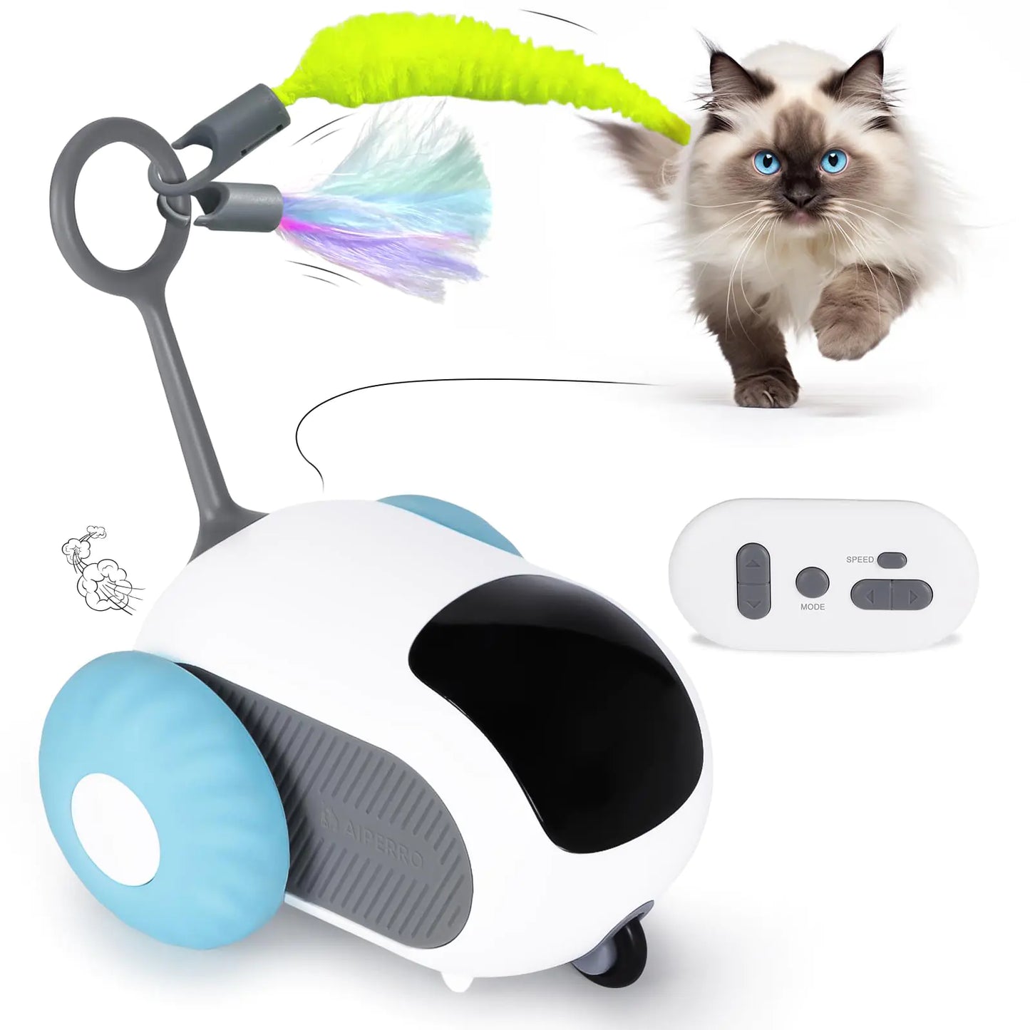 Smart automatic toy car for cats.