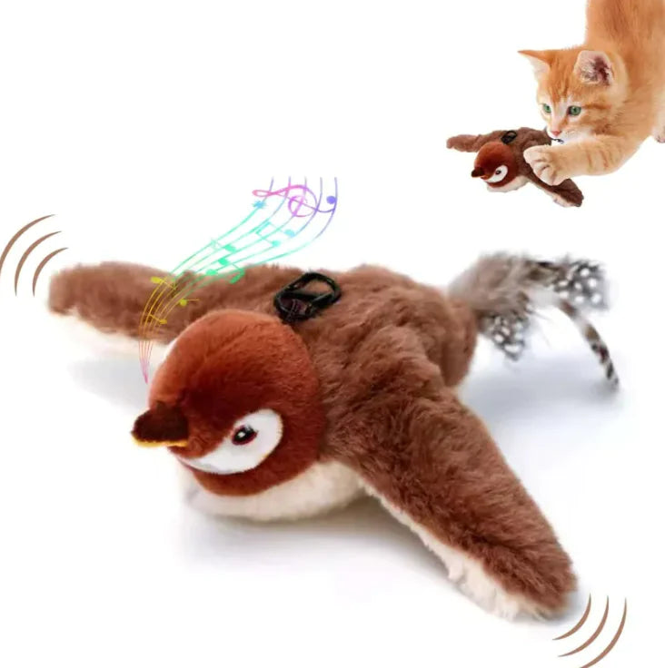 cat toy Interactive chirping bird
