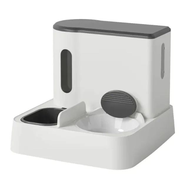 Automatische kattenvoerautomaat en waterdispenser met dubbele voerbak