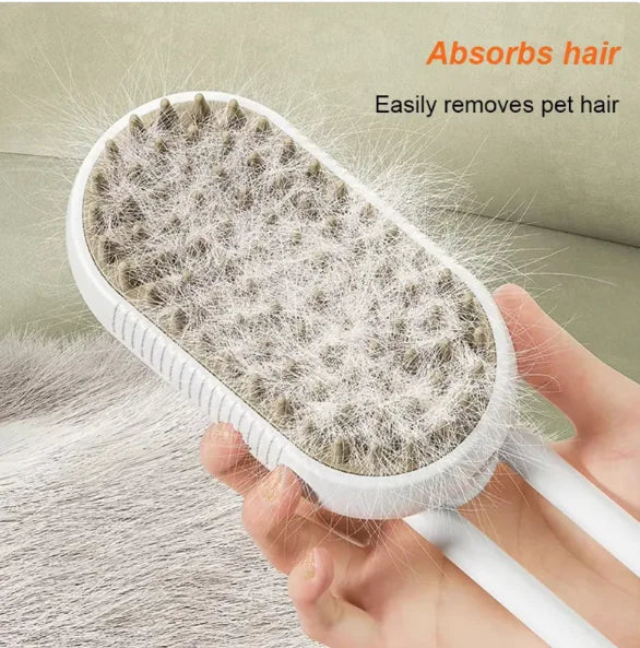 🐾 Pet Brush – 3-in-1 Steam Grooming Borstel voor Honden & Katten