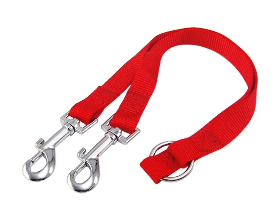 Double dog leash coupling for walking two dogs
