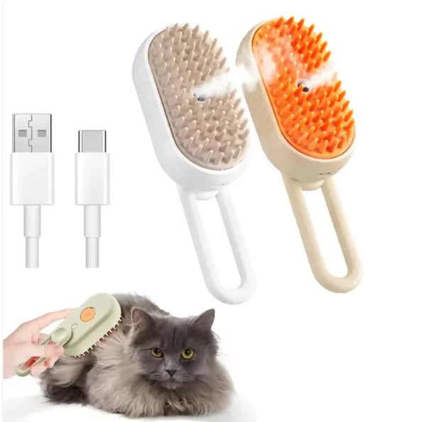🐾 Pet Brush – 3-in-1 Steam Grooming Borstel voor Honden & Katten