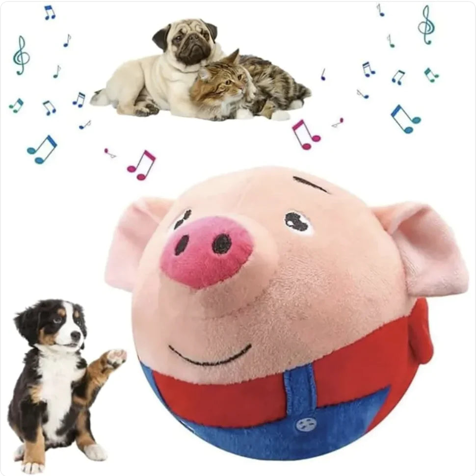 Bouncing Squeaky Dog Toy