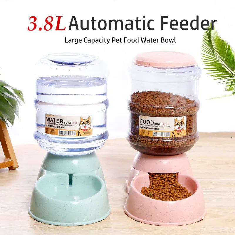 3.8L Food Bowl &amp; Water Dispenser