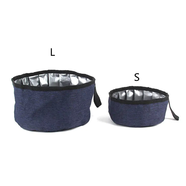 Portable collapsible food or water bowl