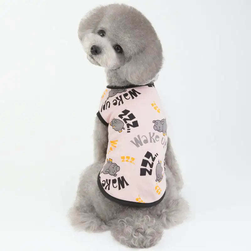 Katoenen vest voor honden met piggyprint ontwerp