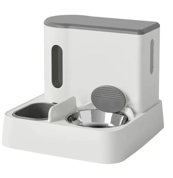 Automatische kattenvoerautomaat en waterdispenser met dubbele voerbak