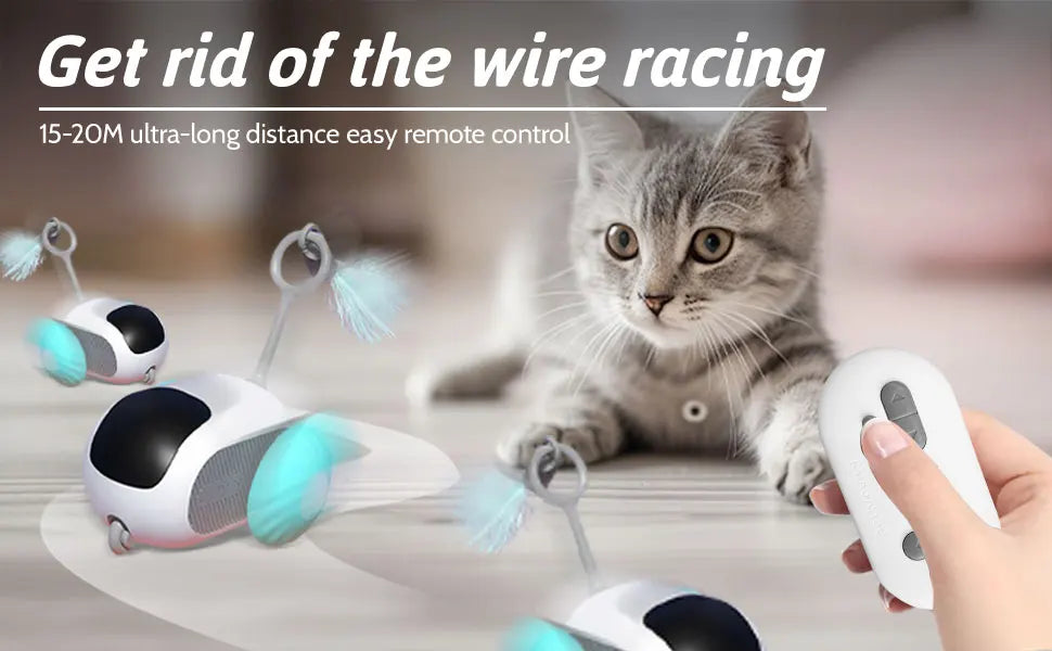 Smart automatic toy car for cats.