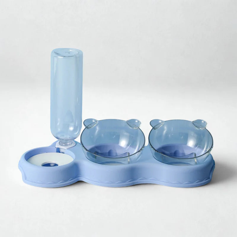 Cat food and water bowl