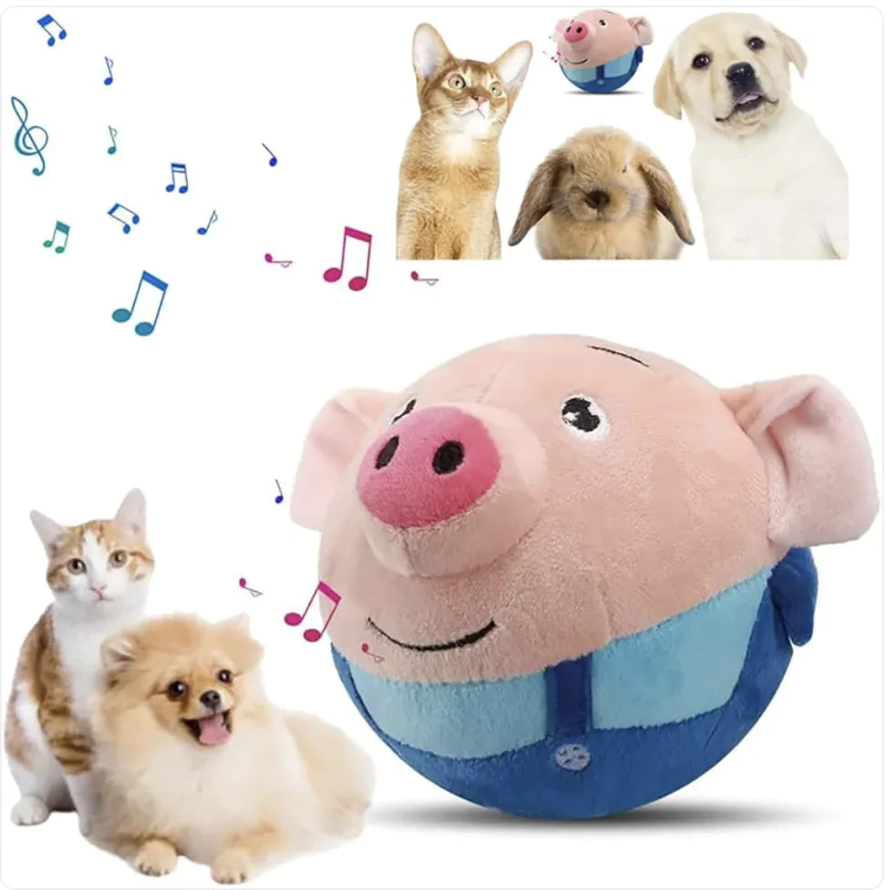 Bouncing Squeaky Dog Toy
