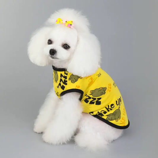 Katoenen vest voor honden met piggyprint ontwerp