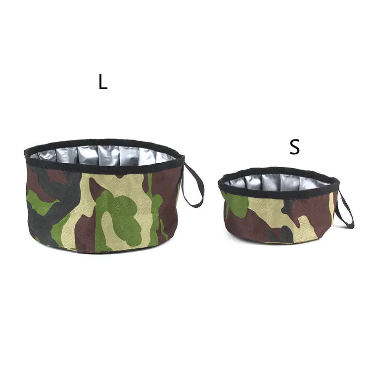 Portable collapsible food or water bowl