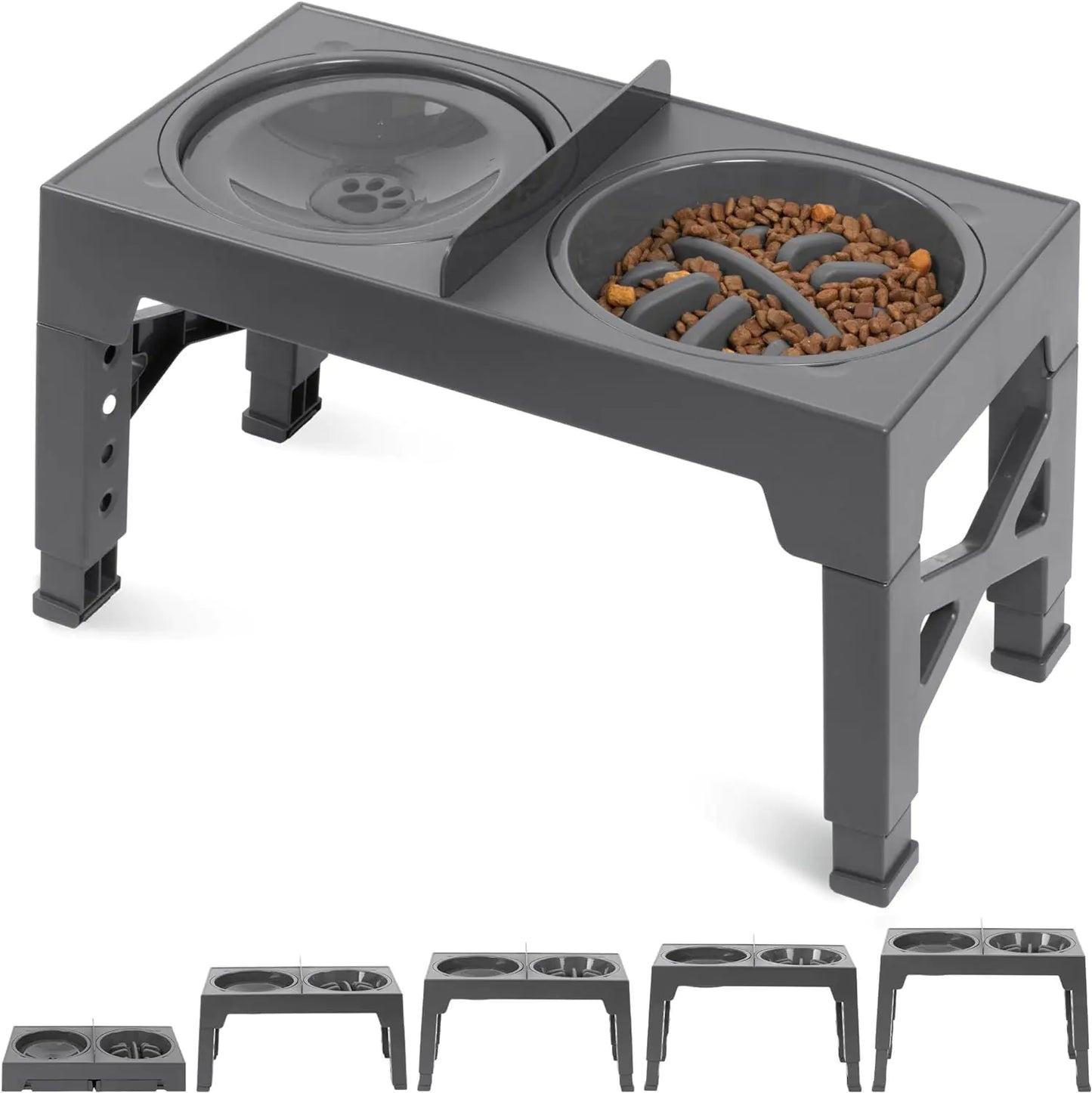 Stainless steel feeding bowl (2-in-1)