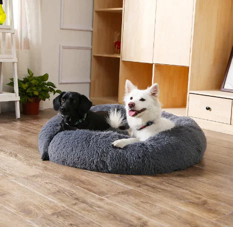 🐾 Fluffy Donut Huisdierenbed anti stress