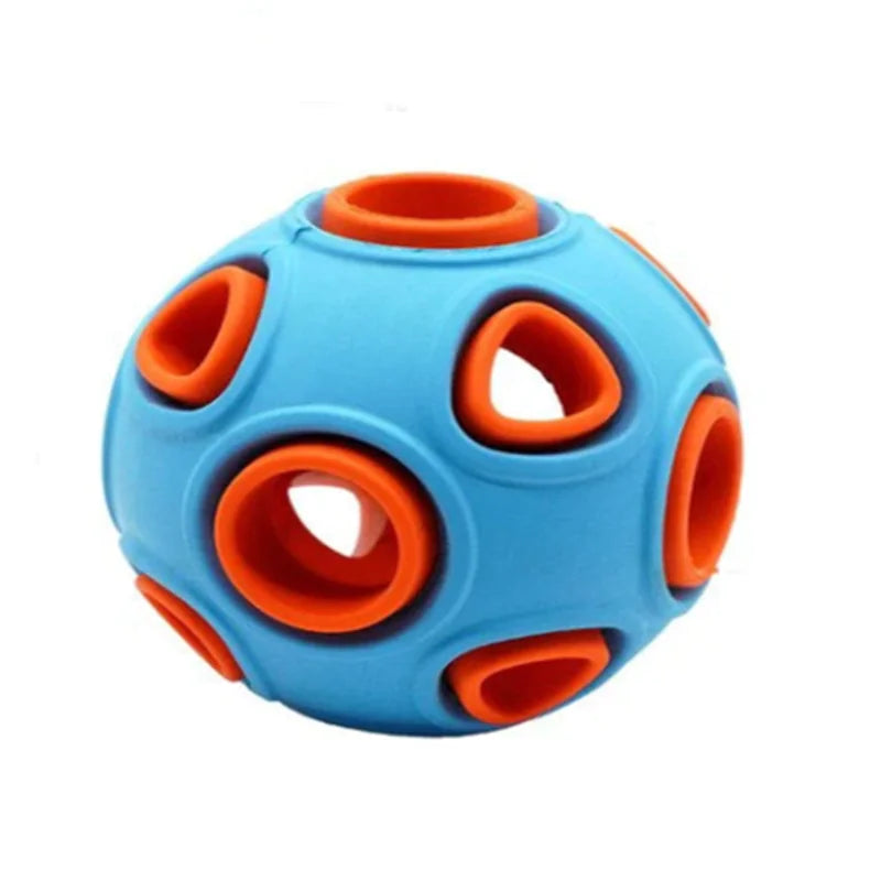 Interactive dog toy with LED lighting and sound.